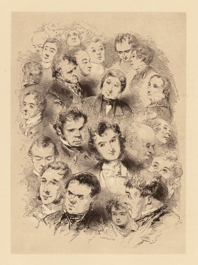 Gavarni in London: A Plate of Heads by Paul (after) Gavarni