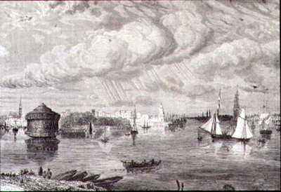 New York Harbour in the 1860s by Paul (after) Huet