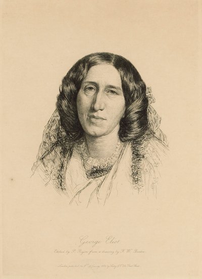 Portrait of George Eliot, 1819-1880, 1882 by Paul Adolphe Rajon