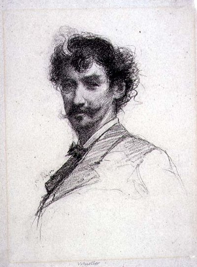 Portrait of James Abbott McNeill Whistler by Paul Adolphe Rajon