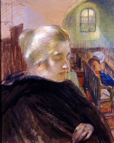 Portrait of Madame Besnard by Paul Albert (attr. to) Besnard