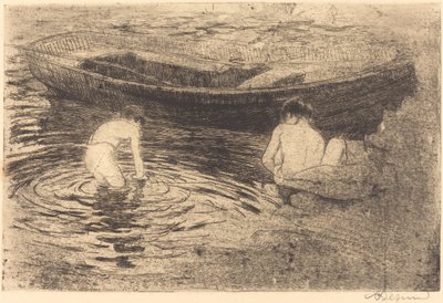Bathing at Talloires by Paul Albert Besnard