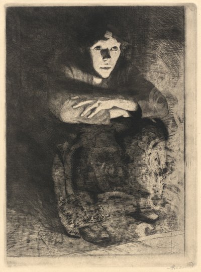In the Embers by Paul Albert Besnard