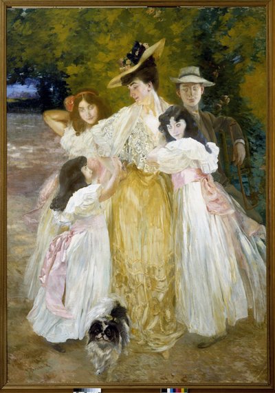 Portrait of Madame Mante and Her Children by Paul Albert Besnard