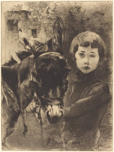 Robert Besnard and His Donkey, 1888 by Paul Albert Besnard