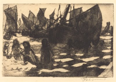 Small Fishing Boats of Berck by Paul Albert Besnard