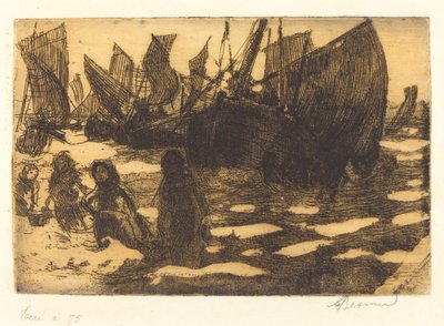 Small Fishing Boats of Berck, 1897 by Paul Albert Besnard