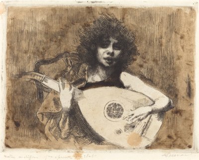 The Lute Player by Paul Albert Besnard