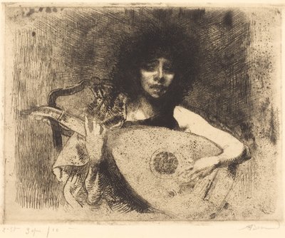 The Lute Player by Paul Albert Besnard