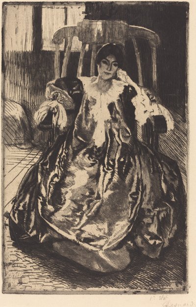 The Silk Gown by Paul Albert Besnard