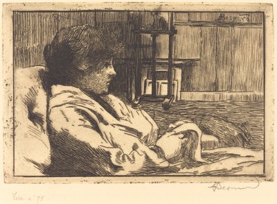 Woman Reading in the Studio by Paul Albert Besnard