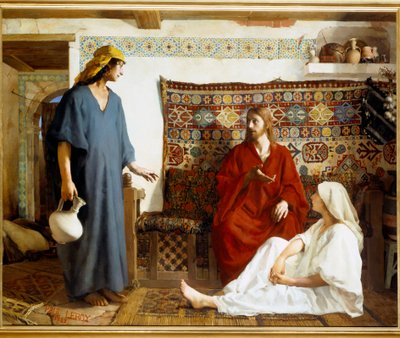 Jesus at Marthe and Mary by Paul Alexander Alfred Leroy