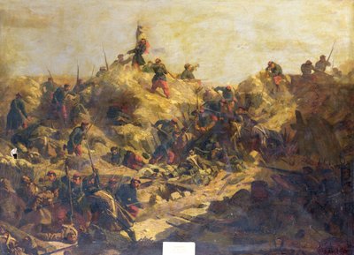 Taking of the Strategic Hill during the Siege of Sevastopol and Death of General Brancion, 7 June 1855 by Paul Alexandre Protais