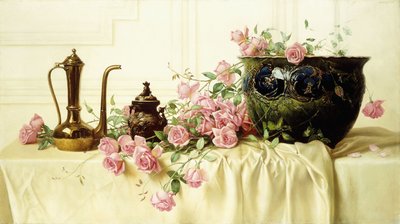 Pink Roses by Paul Alfred de Curzon