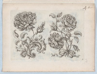 Series of Small Flower Motifs, Plate 5, ca. 1670-85 by Paul Androuet Du Cerceau