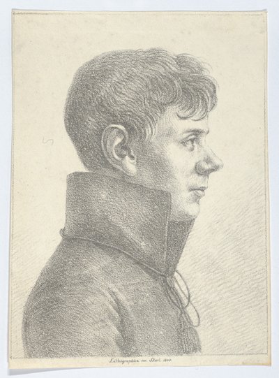 Portrait of a Young Man in Profile by Paul Anton Skerl