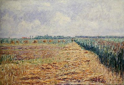 A Flat Dutch Landscape under a Summer Sky with Clear White Clouds, c.1890 by Paul Baum