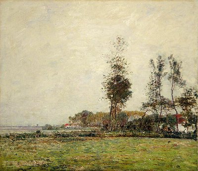 Holland, Landscape with Trees and Houses by Paul Baum