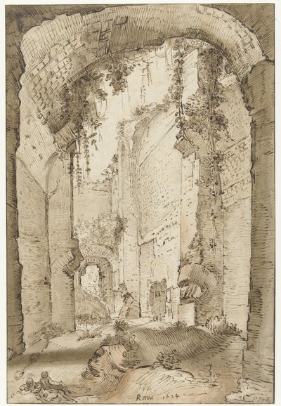 Ruins of the Palace of Septimius Severus on the Palatine by Paul Bril