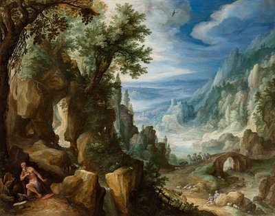 Mountainous Landscape with Saint Jerome by Paul Bril
