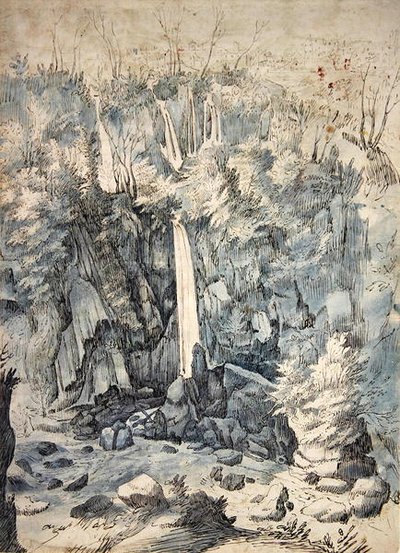 Waterfall near Tivoli by Paul Brill or Bril