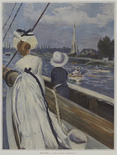 In the Port of Harfleur by Paul Cesar Helleu