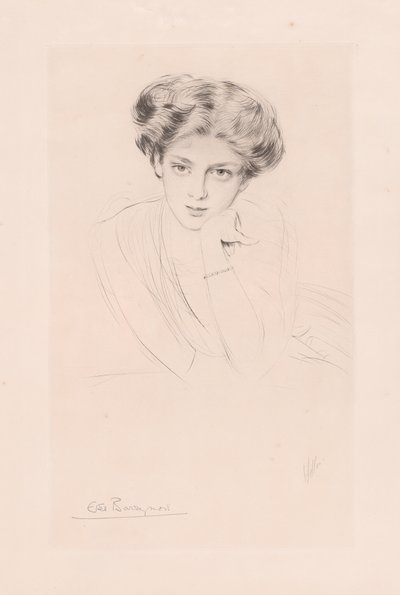 Ethel Barrymore by Paul Cesar Helleu
