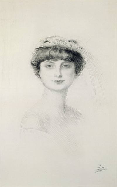 Portrait of Anna de Noailles (1876-1933) by Paul Cesar Helleu