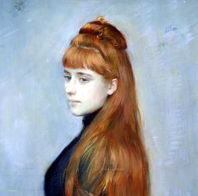Portrait of Mademoiselle Alice Guerin (detail) by Paul Cesar Helleu