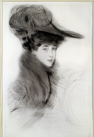 Portrait of the Duchess of Malborough. Drawing by Paul Helleu, 20th century. Bayonne, Musee Bonnat by Paul Cesar Helleu