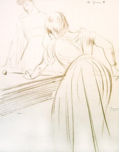 The Comtesse Greffuhle and Raymonde de Galard by Paul Cesar Helleu