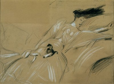 The Duchess of Marlborough Dozing Off at Blenheim Palace by Paul Cesar Helleu