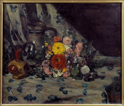Bouquet with Yellow Dahlia by Paul Cézanne
