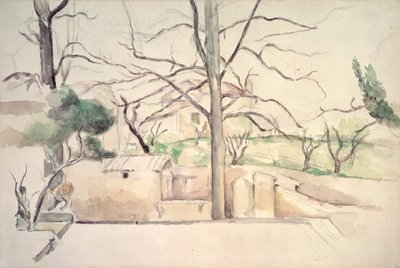 Jas de Bouffan in Winter by Paul Cezanne