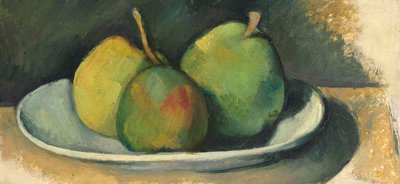 Pears on a White Plate by Paul Cézanne