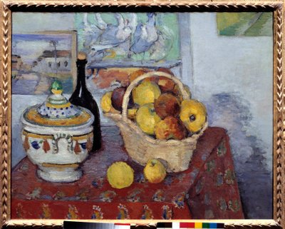 Still Life at the Soup Tureen, Painting by Paul Cezanne by Paul Cézanne