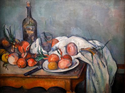 Still life with onions 1896-1898 by Paul Cézanne