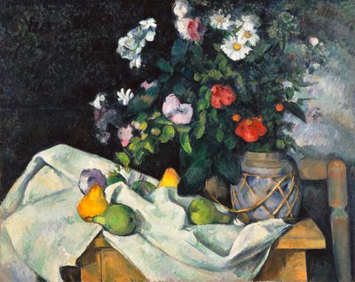Still Life with Flowers and Fruits by Paul Cézanne