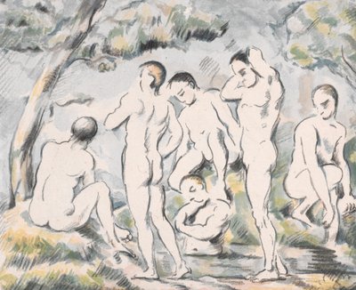 The Bathers (Small Plate) by Paul Cézanne