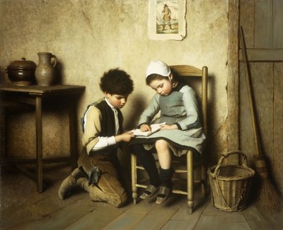 Sharing a Book by Paul Charles Chocarne Moreau