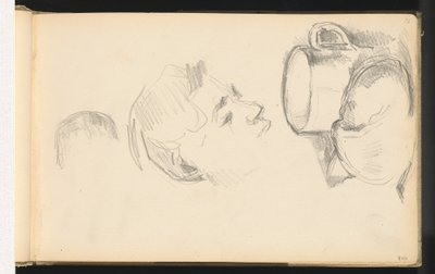 A Head, a Cup, and a Bread Roll by Paul Cézanne