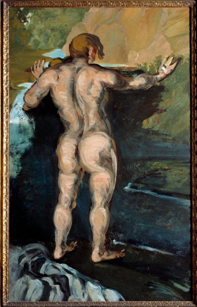 Bather and Rock by Paul Cézanne