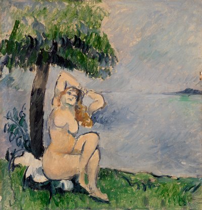 Bather at the Seashore by Paul Cézanne