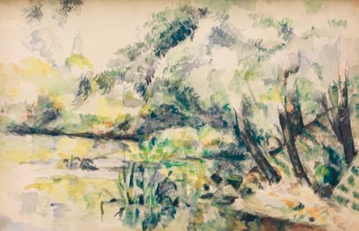 Swampy Water (near Melun?) by Paul Cézanne