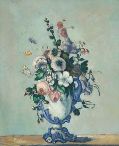 Flowers in a Rococo Vase, c. 1876 by Paul Cézanne