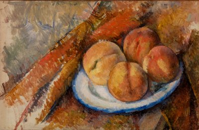 Four Peaches on a Plate by Paul Cézanne