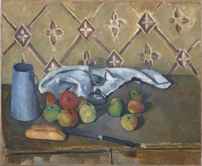 Fruit, Serviette and Milk Jug by Paul Cézanne