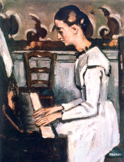 Girl at the Piano, The Overture to Tannhauser (detail) by Paul Cézanne