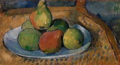Plate of Fruit on a Chair by Paul Cézanne