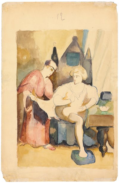 Scene Depicting a Romantic Story, c.1875-1885 by Paul Cézanne